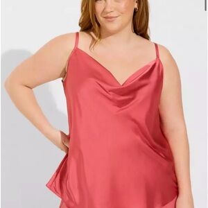 Torrid Satin Cowl Neck Cami Top